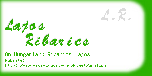 lajos ribarics business card